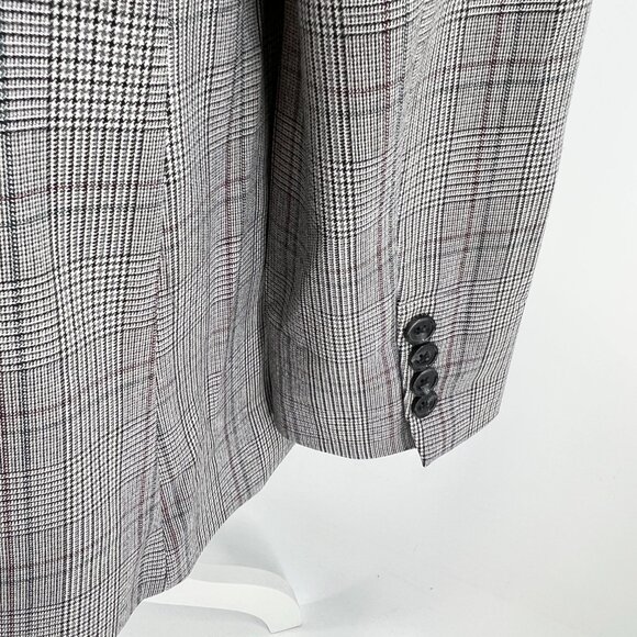 🧥 Women's Ricki's Jacket Size Large – Classic Grey Plaid Preppy Quiet lux - Picture 4 of 13